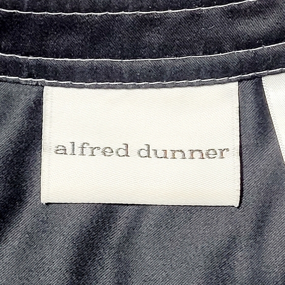 Alfred Dunner Black Boxy Jacket Beaded Butterfly & Flower Design (18) - Picture 6 of 11